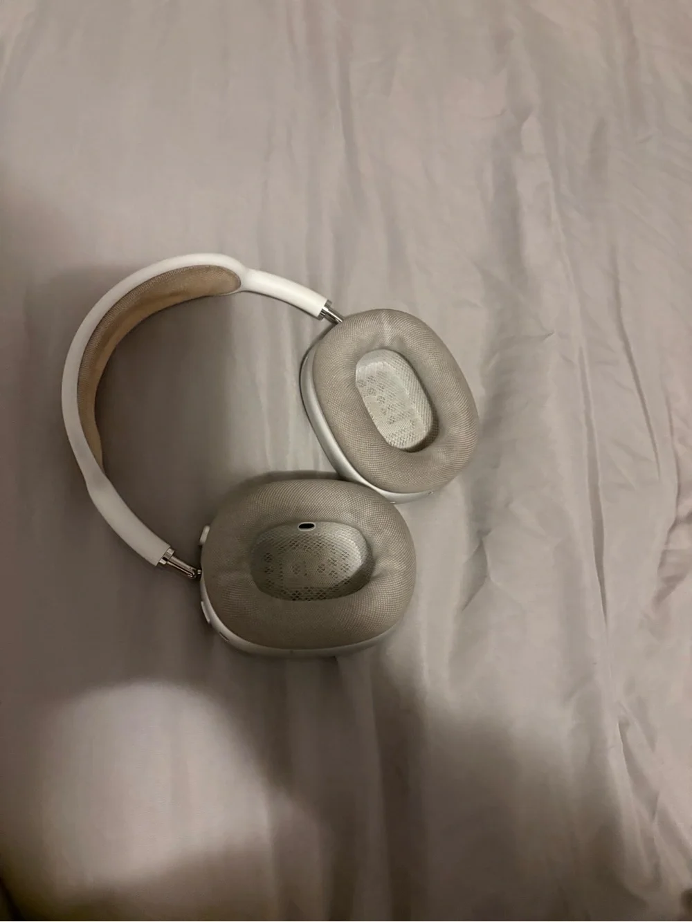 Apple Over-Ear Headphones in Silver and White